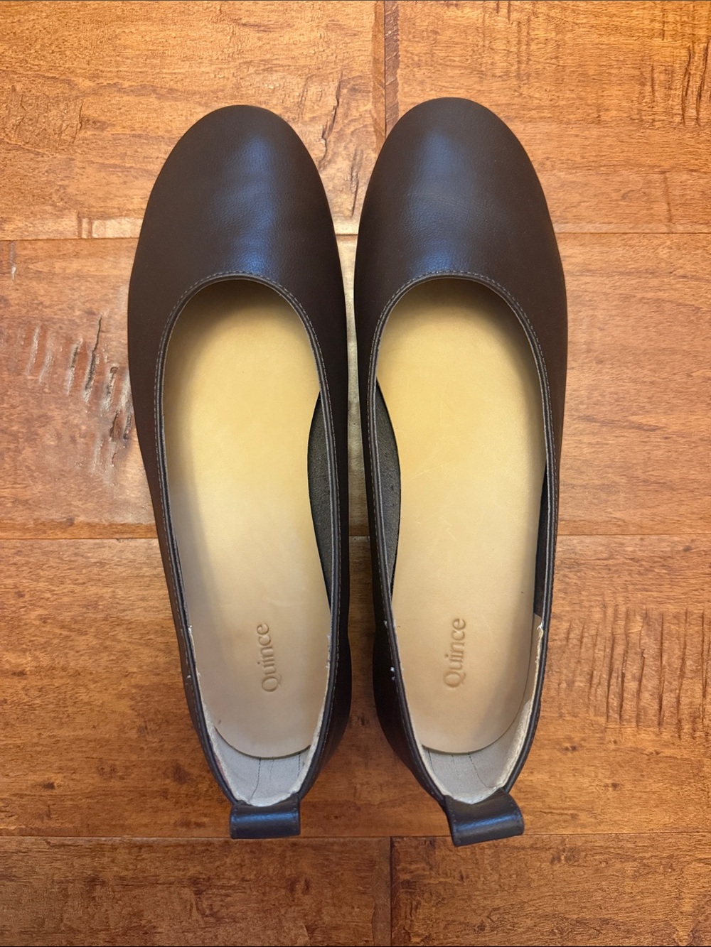 Quince Italian Leather Glove Ballet Flat in Dark Brown - Picture 7 of 10